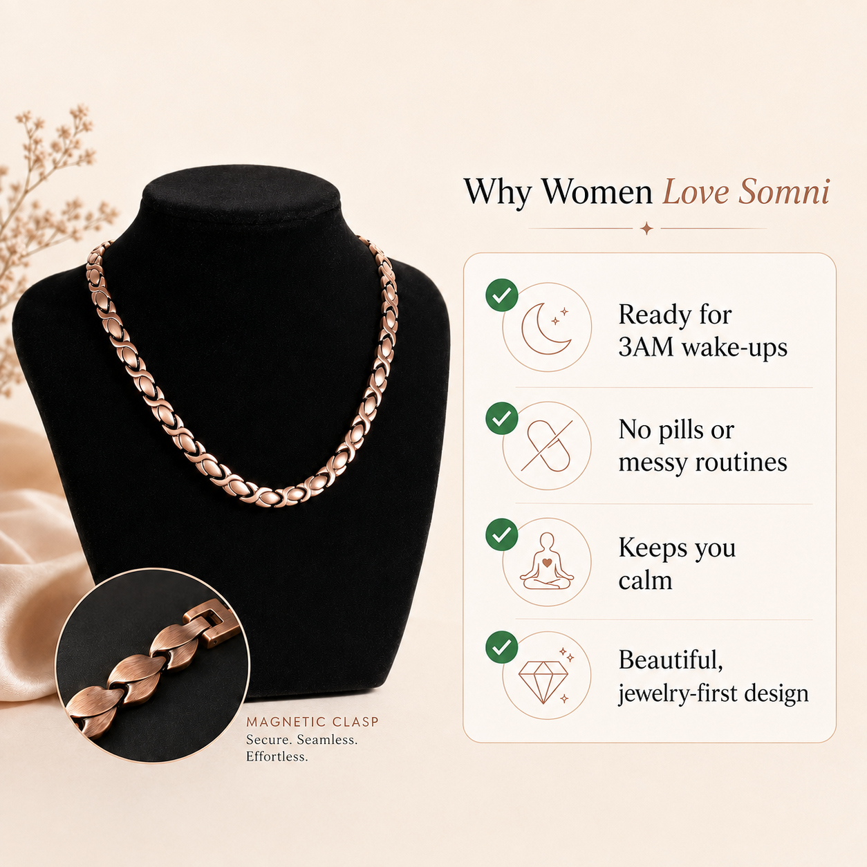Somni Necklace - Orignal MagnoTherapy Jewlery